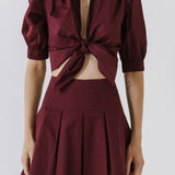 Tied Front Cropped Top