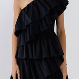 One-Shoulder Ruffled Mini Dress