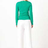Scallop Detail Long Sleeve Sweater