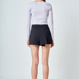 Scallop Detail Long Sleeve Sweater