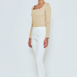 Scallop Detail Long Sleeve Sweater