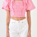 Smocked Puff Sleeve Top