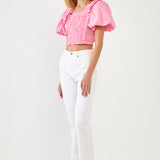 Smocked Puff Sleeve Top