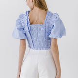 Smocked Puff Sleeve Top