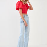 Smocked Puff Sleeve Top