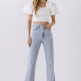 Smocked Puff Sleeve Top