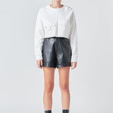 Pockets Detail Cropped Sweatshirt