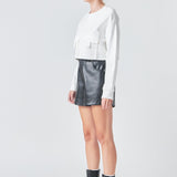 Pockets Detail Cropped Sweatshirt