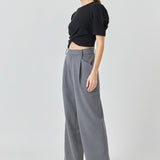 Twist Detail Cropped Knit Top