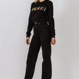 Merci Lettering Beads Sweatshirt