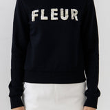 Beads Lettering Patch Sweatshirt