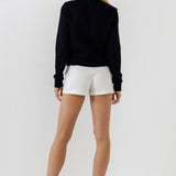 Beads Lettering Patch Sweatshirt