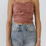 Shirring Detail Tank Top