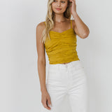 Shirring Detail Tank Top