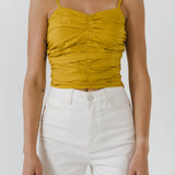 Shirring Detail Tank Top