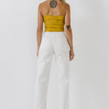 Shirring Detail Tank Top