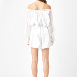 Off the Shoulder Ruffled Romper