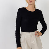 Texture Fitted Top