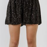 Sequins Blouson Shorts