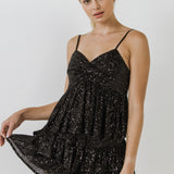 Sequins Ruffled Skorts