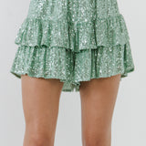 Sequins Ruffled Skorts