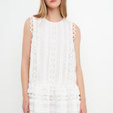 Lace Trim Detail Mini Dress