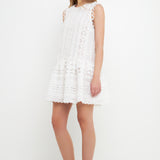 Lace Trim Detail Mini Dress