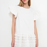 Mixed Media Mini Dress