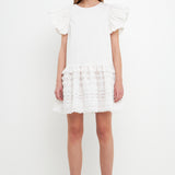 Mixed Media Mini Dress