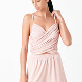 Shirred Detail Knit Romper