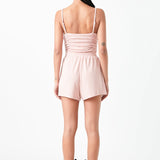 Shirred Detail Knit Romper