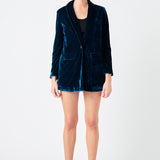 Velvet Loose Fit Blazer