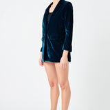 Velvet Loose Fit Blazer