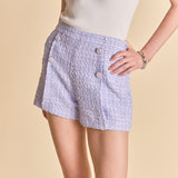 High Waist Tweed Shorts