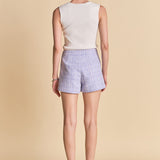 High Waist Tweed Shorts
