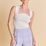 High Waist Tweed Shorts