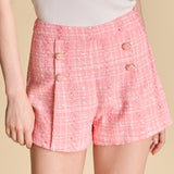 High Waist Tweed Shorts