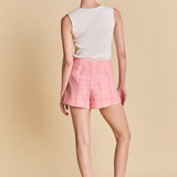 High Waist Tweed Shorts