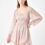 Foiled Dot Long Sleeves Romper