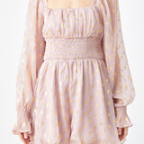 Foiled Dot Long Sleeves Romper