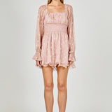 Foiled Dot Long Sleeves Romper