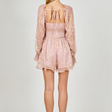 Foiled Dot Long Sleeves Romper