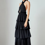 Criss Cross Halter Maxi Dress