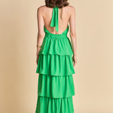 Criss Cross Halter Maxi Dress
