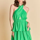 Criss Cross Halter Maxi Dress