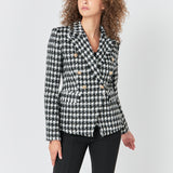 Premium Checked Tweed Blazer