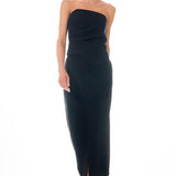 Mid-Waisted Front Slit Maxi Skirt