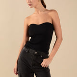 Knit Strapless Top