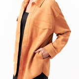 Oversized Faux Suede Shirt