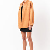 Oversized Faux Suede Shirt